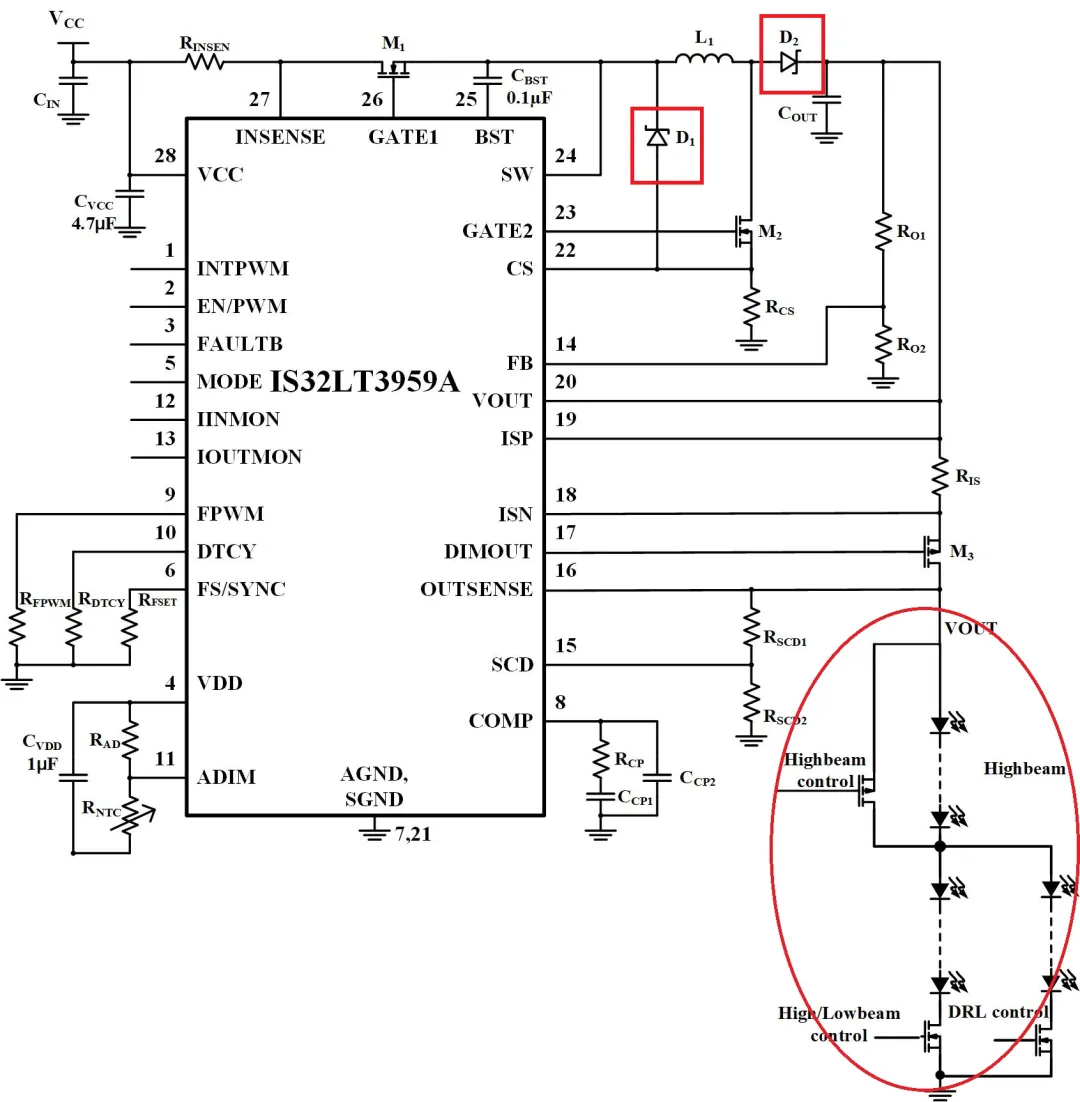 图六、IS32LT3959A单芯片驱动多组灯.png