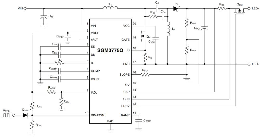 1734921045686381.png 图 3 SGM3775Q SEPIC LED 驱动器应用电路.png